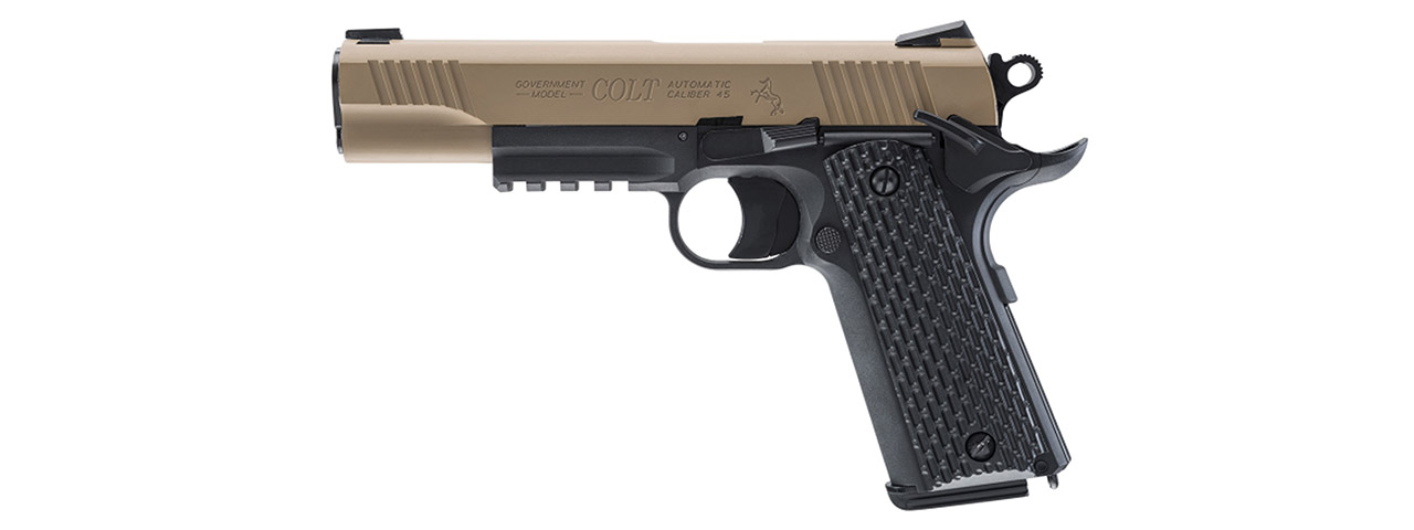 HK-2254045 COLT M45 CQBP CO2 BLOWBACK AIRGUN PISTOL (BLACK/DE)