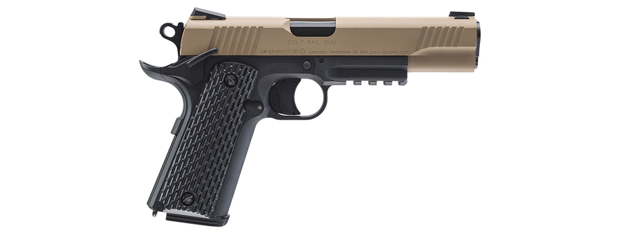 HK-2254045 COLT M45 CQBP CO2 BLOWBACK AIRGUN PISTOL (BLACK/DE)