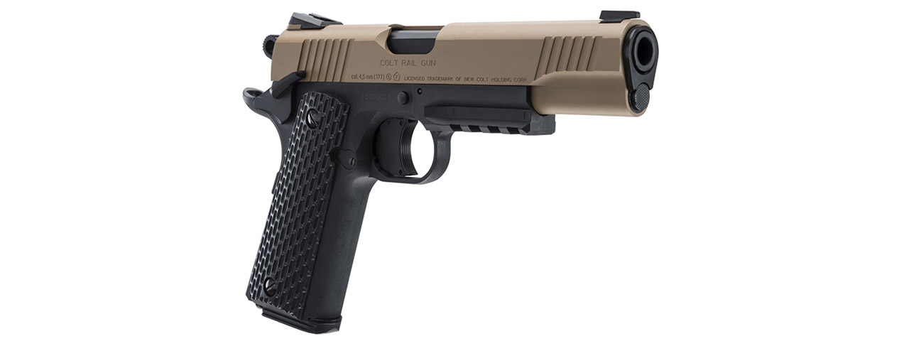 HK-2254045 COLT M45 CQBP CO2 BLOWBACK AIRGUN PISTOL (BLACK/DE)