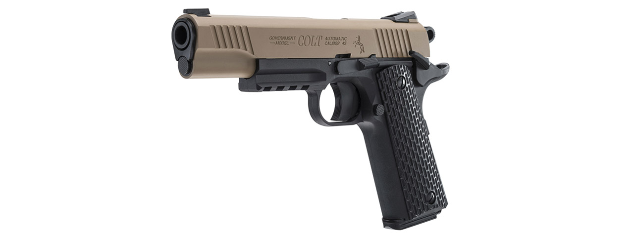 HK-2254045 COLT M45 CQBP CO2 BLOWBACK AIRGUN PISTOL (BLACK/DE)