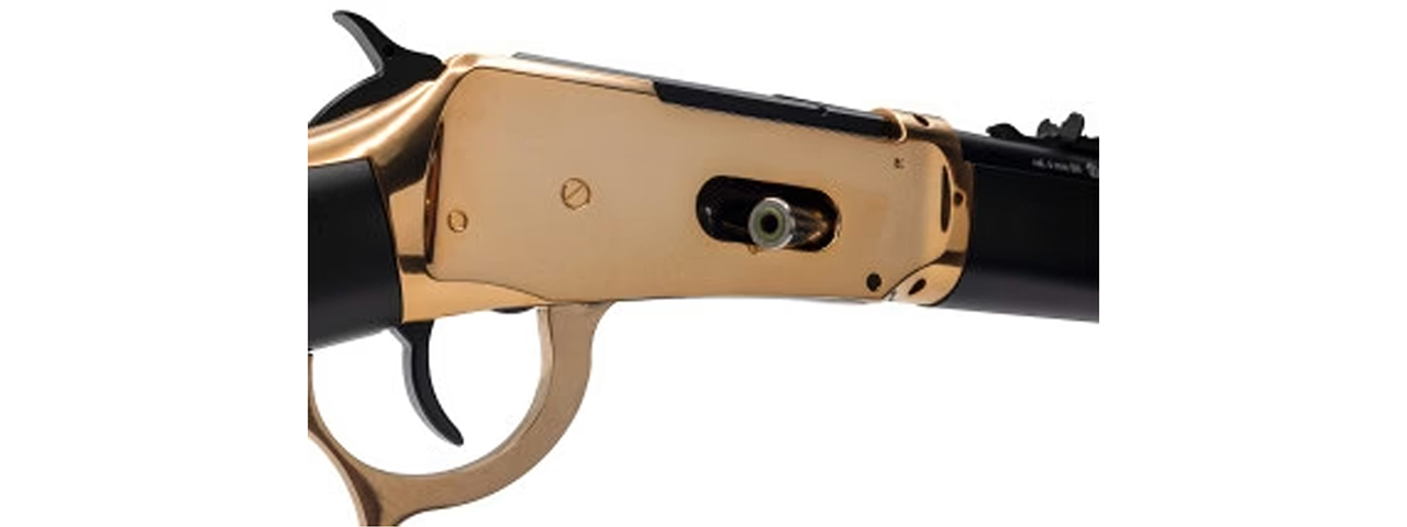 Elite Force Legends Limited Edition Saddle Gun CO2 Powered Lever Action Carbine Airsoft Rifle - (Gold/Black)
