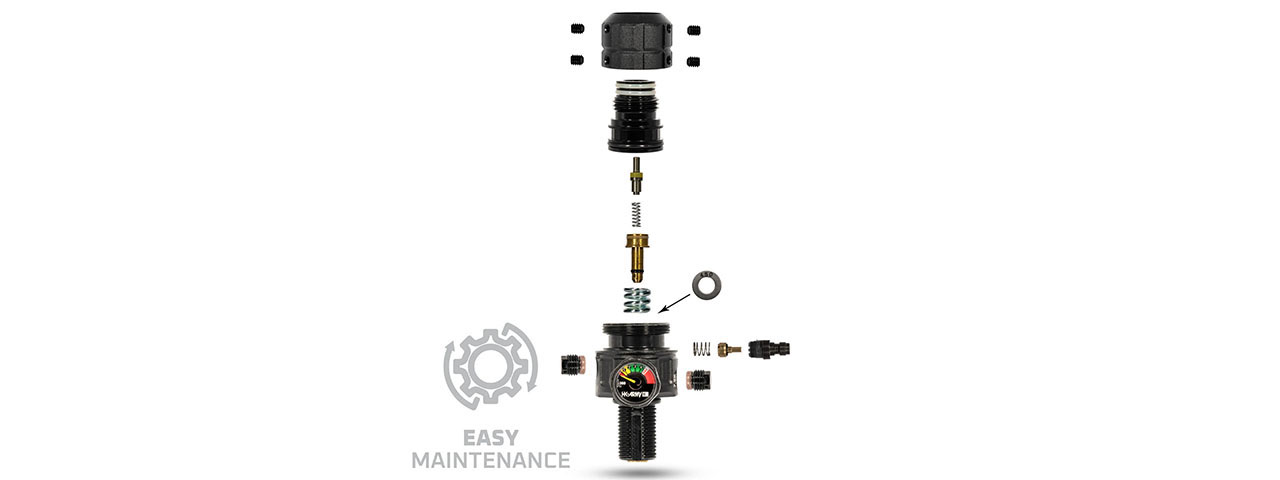 HK Army Turbine Pro HPA Long Body Regulator - (Black)