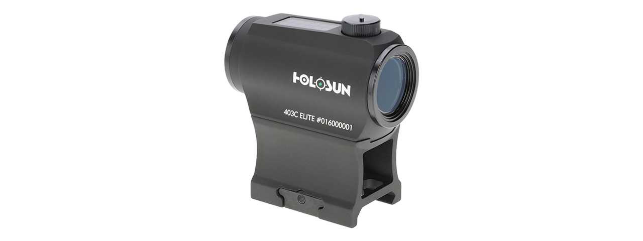 HOLOSUN HE403C-GR Solar Power Compact Green Dot Sight w/ Low & AR Mount - (Black)