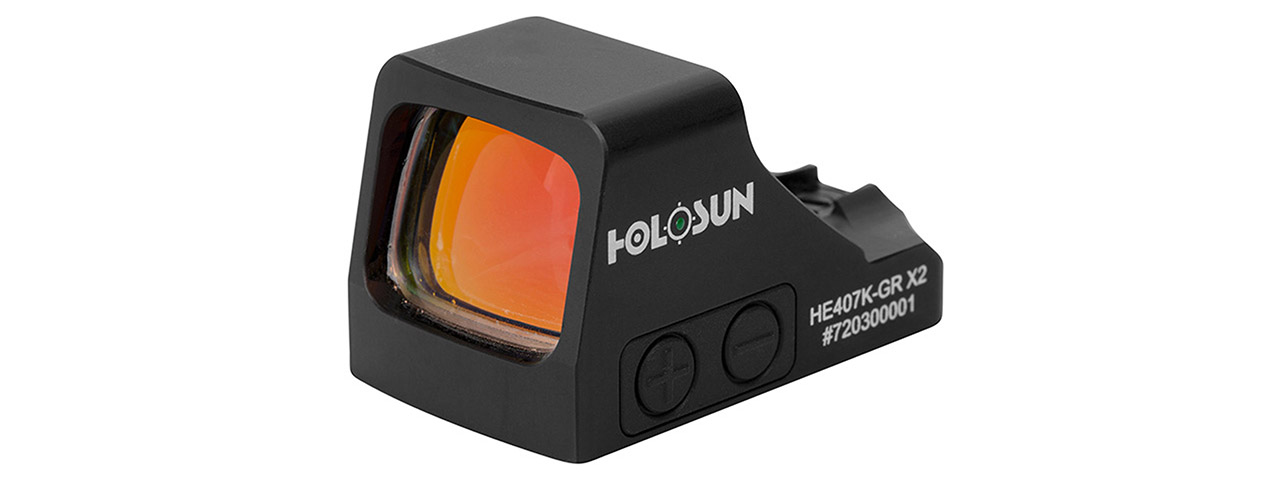 HOLOSUN HE407K-GR X2 Green Open Reflex Optical Sight - (Black) HOLOSUN HE407K-GR X2 Green Open Reflex Optical Sight - (Black)