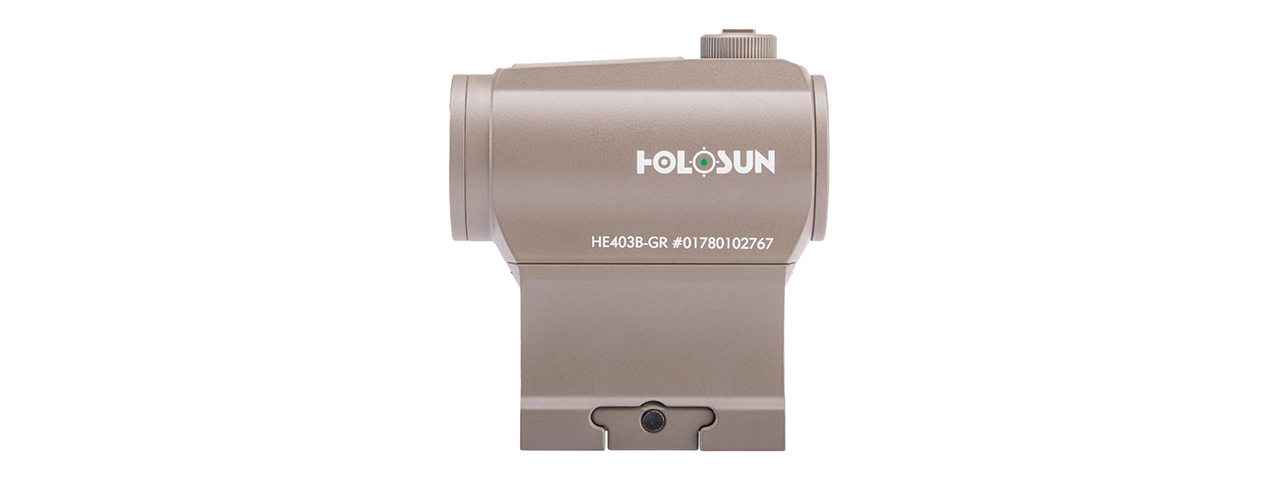HOLOSUN HE403B "Shake Awake" Compact Green Dot Sight w/ Low & AR Mount - (Flat Dark Earth)
