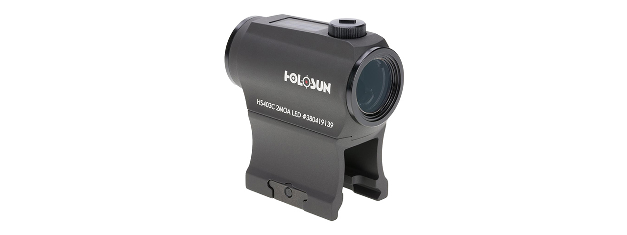 HOLOSUN HE403C Solar Power Compact Red Dot Sight w/ Low & AR Mount - (Black)