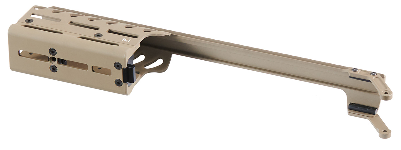 ITP M-LOK CNC Aluminum Handguard Full Length Rail For Marui TM SAIGA-12 SBS GBB Series - (FDE)