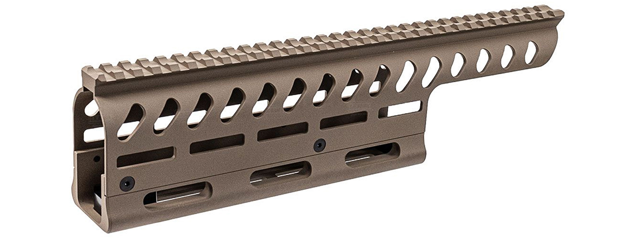 ITP M-LOK CNC Aluminum Handguard Rail For Marui TM SAIGA-12 GBB Series - (FDE)