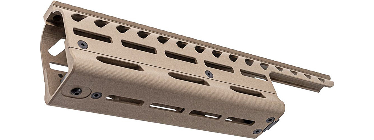 ITP M-LOK CNC Aluminum Handguard Rail For Marui TM SAIGA-12 GBB Series - (FDE)