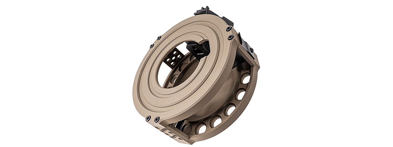 ITP SAIGA 12K Shotgun Drum Magazine Kit V2 For Marui TM SAIGA-12 GBB Series - (FDE)