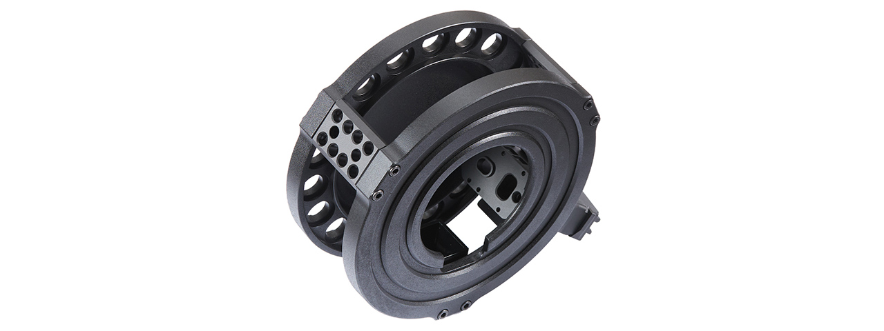 ITP SAIGA 12K Shotgun Drum Magazine Kit V2 For Marui TM SAIGA-12 SBS GBB Series - (Black)