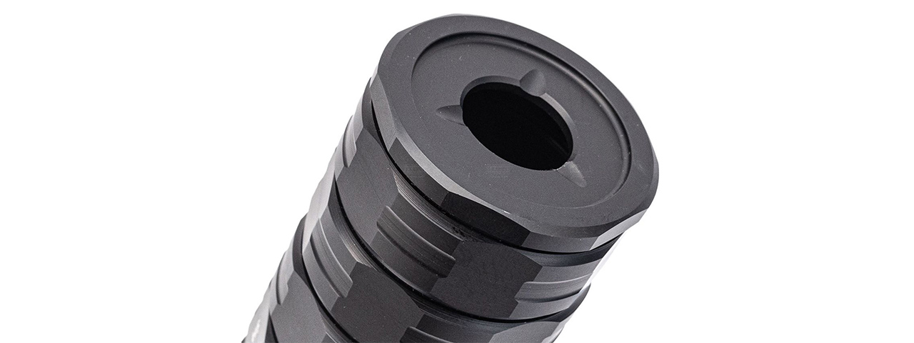 ITP Modular Airsoft Barrel Extension Mock Suppressor For Marui TM SAIGA 12 GBB Series - (Black)