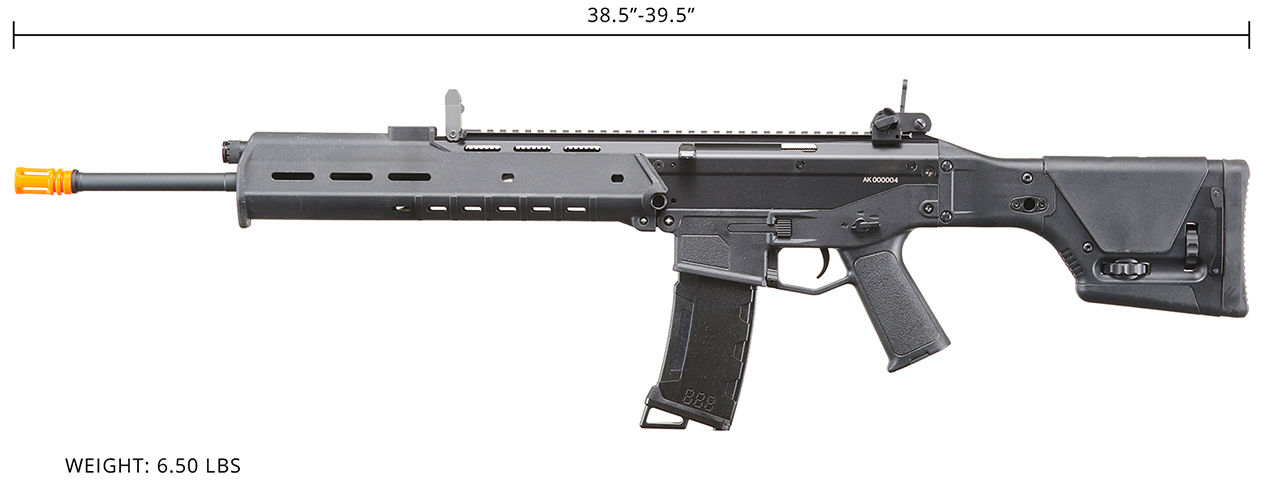 Atlas Custom Works Airsoft Masada DMR Polymer AEG w/ Integrated Cheek Riser - BLACK