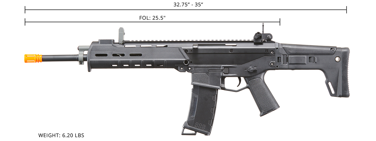 Atlas Custom Works Masada ACR Airsoft Gun AEG Rifle - Black