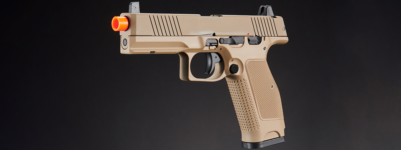 Kizuna Works MKW Full Sized Gas Blowback Airsoft Pistol - (Metal/Cerakote FDE)