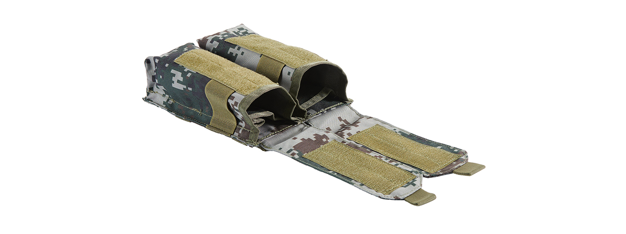 JAGUN TACTICAL AIRSOFT MOLLE DOUBLE MAGAZINE POUCH - PLA TYPE 07