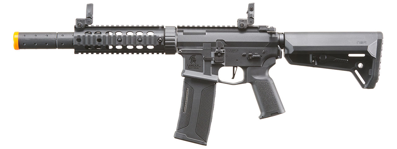 Lancer Tactical Gen 3 M4 Carbine SD AEG w/ Ambidextrous NSR Receiver, NSR Stock & Mock Suppressor - (Black)