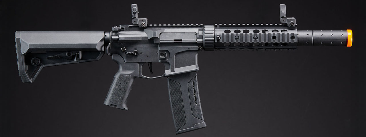 Lancer Tactical Gen 3 M4 Carbine SD AEG w/ Ambidextrous NSR Receiver, NSR Stock & Mock Suppressor - (Black)