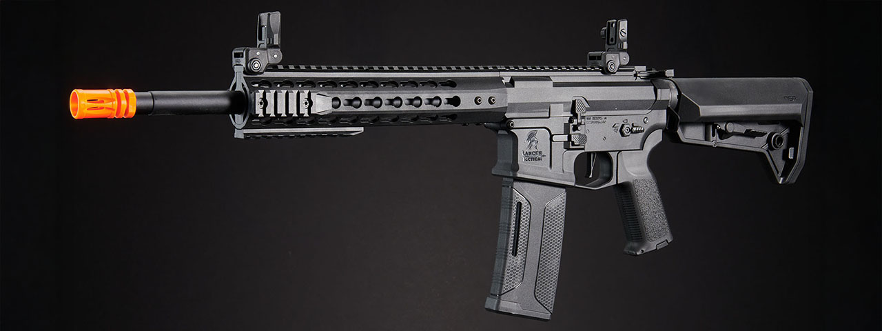 Lancer Tactical Gen 2 10" Keymod M4 Carbine AEG w/ Ambidextrous NSR Receiver, NSR Stock - (Black)