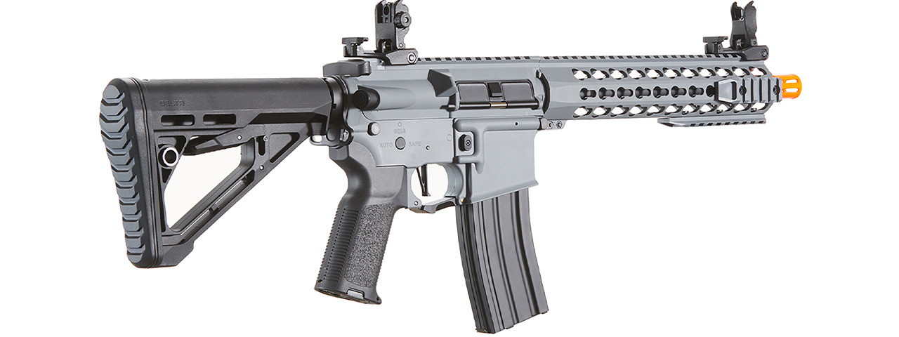 Lancer Tactical Gen 3 10" KeyMod M4 Carbine Airsoft AEG Rifle with Delta Stock (Color: Grey)