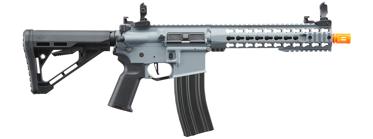 Lancer Tactical Gen 3 10" KeyMod M4 Carbine Airsoft AEG Rifle with Delta Stock (Color: Grey)