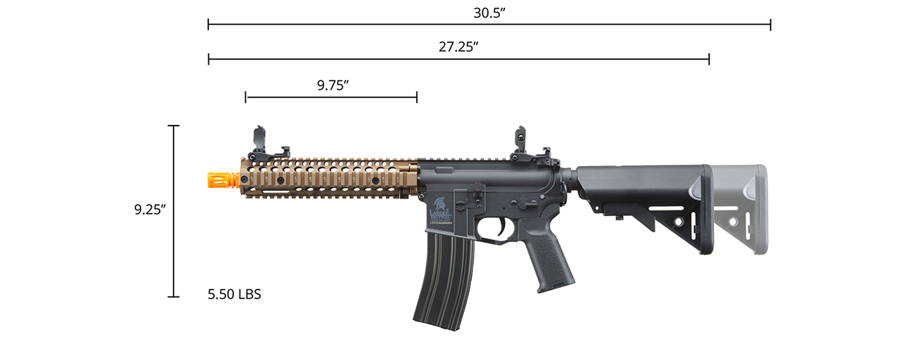 Lancer Tactical Gen 2 Raider M4 Airsoft AEG Rifle (Color: Black & Tan)