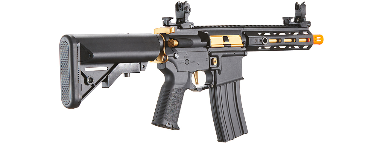 Lancer Tactical Gen 2 Hellion M-LOK 7" Airsoft M4 AEG Core Series (Color: Black & Gold)(No Battery and Charger)