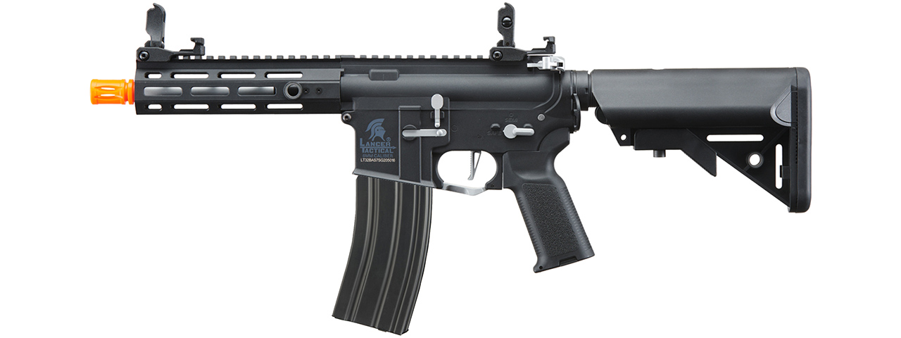 Lancer Tactical Gen 2 Hellion M-LOK 7" Airsoft M4 AEG Core Series (Color: Black & Silver)(No Battery and Charger)