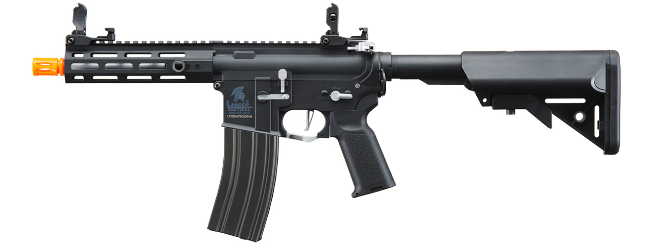 Lancer Tactical Gen 2 Hellion M-LOK 7" Airsoft M4 AEG Core Series (Color: Black & Silver)(No Battery and Charger)