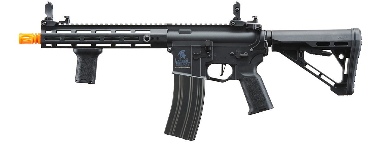 Lancer Tactical Gen 3 Hellion M-LOK 10" Airsoft M4 AEG with Delta Stock (Color: Black)