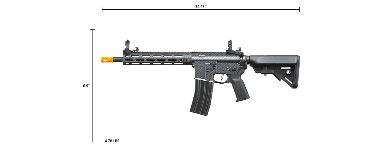 Lancer Tactical Gen 3 Hellion M-LOK 10" Airsoft M4 AEG (Black/Carbon)