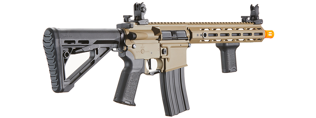 Lancer Tactical Gen 3 Hellion M-LOK 10" Airsoft M4 AEG with Delta Stock (Color: Tan)