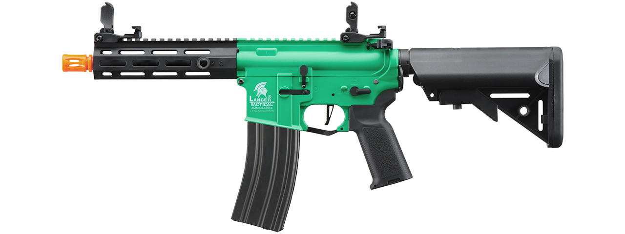 Lancer Tactical Gen 2 CQB M4 AEG Rifle Core Series (Color: Green & Black)(No Battery and Charger)