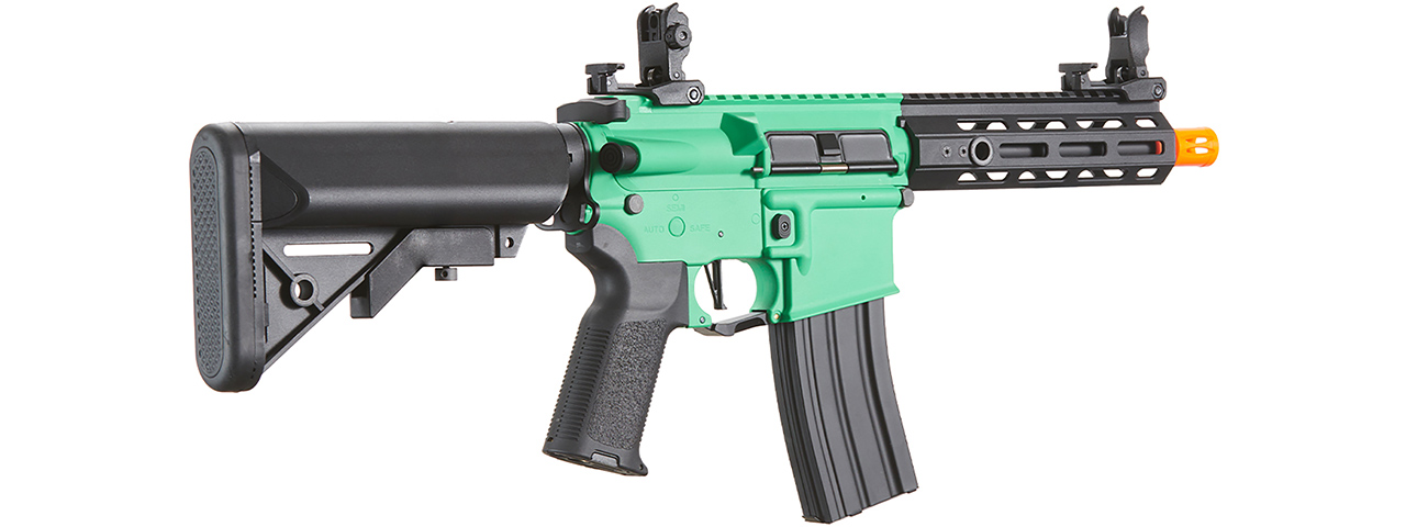 Lancer Tactical Gen 2 Hellion M-LOK 7" Airsoft M4 AEG (Color: Green & Black)(Battery and Charger Included)