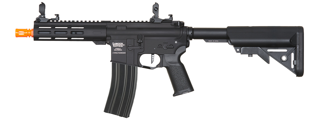 Lancer Tactical Low FPS Viking 7" M-LOK Proline Series M4 Airsoft Rifle w/ Crane Stock (Color: Black)