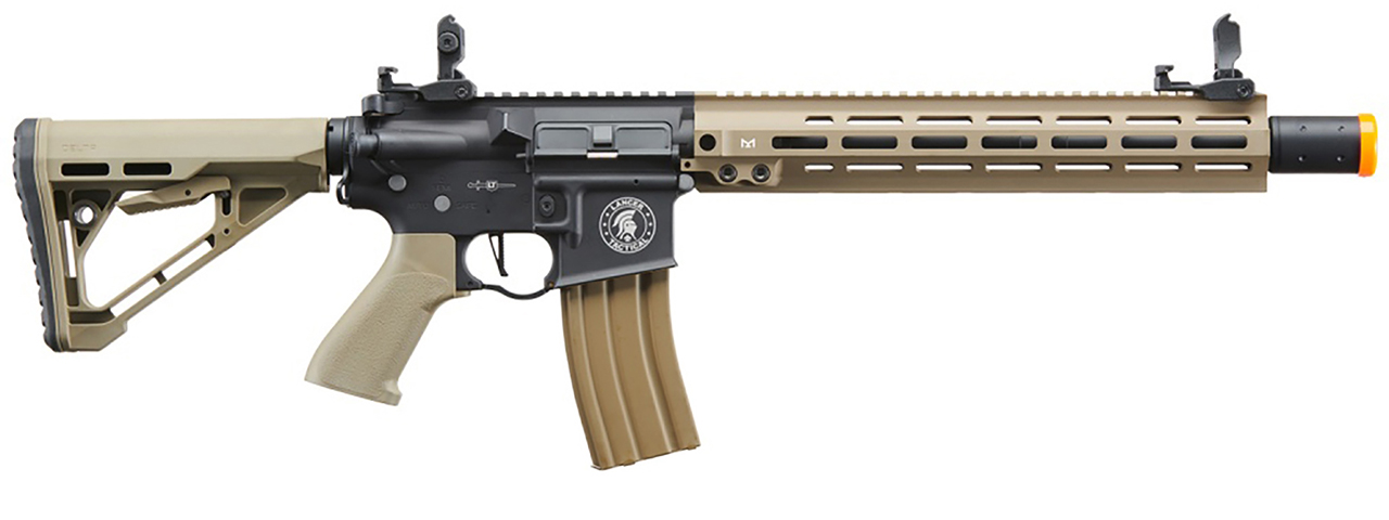 Lancer Tactical Blazer 13" M-LOK Proline Series M4 Airsoft Rifle with Delta Stock & Mock Suppressor (Color: Two-Tone)