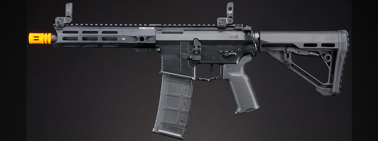 Lancer Tactical Gen 4 Predator 8" CQB AEG w/ Aster II Bluetooth ETU (Black)