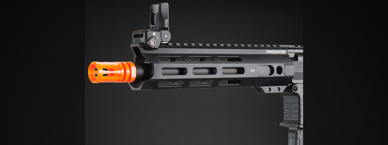 Lancer Tactical Gen 4 Predator 8" CQB AEG w/ Aster II Bluetooth ETU (Black)