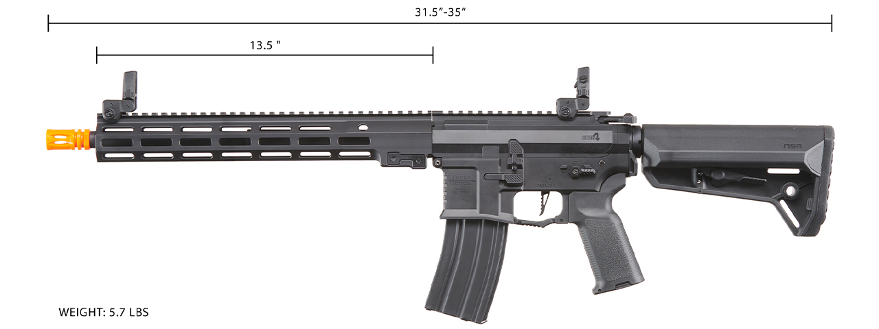 Lancer Tactical Gen 4 Stalker 13" M4 AEG Airsoft Rifle - (Black)