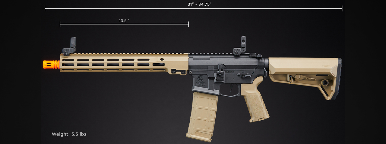 Lancer Tactical Gen 2 Stalker 13" M4 AEG Airsoft Rifle (Black/Tan)