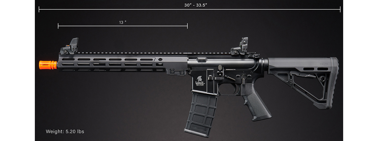Lancer Tactical Block 3 13" Gas Blowback Full Metal Airsoft Rifle w/ MLOK Rail by Golden Eagle - (Black)