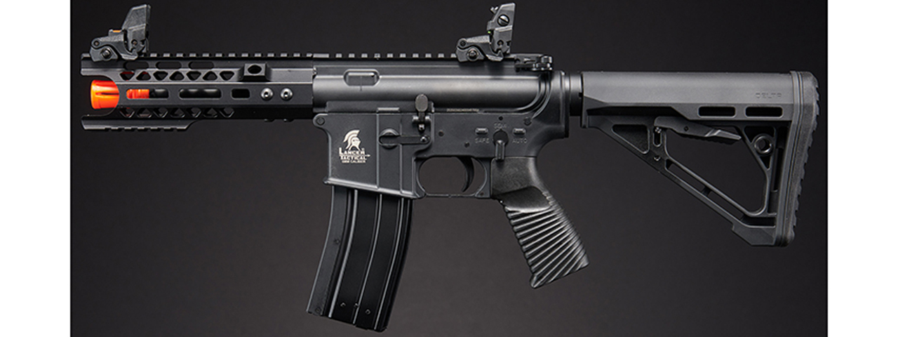 Lancer Tactical Wirecutter M4 Shorty 7" Gas Blowback Polymer Airsoft Rifle w/ MLOK Rail by Golden Eagle - (Black)