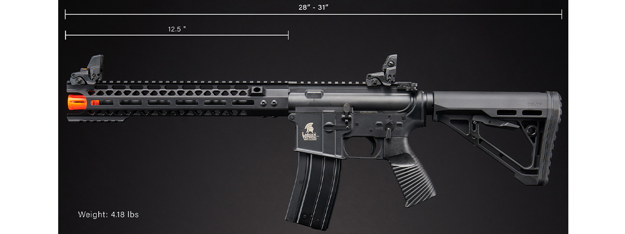 Lancer Tactical Wirecutter M4 12" Gas Blowback Polymer Airsoft Rifle w/ MLOK Rail by Golden Eagle - (Black)
