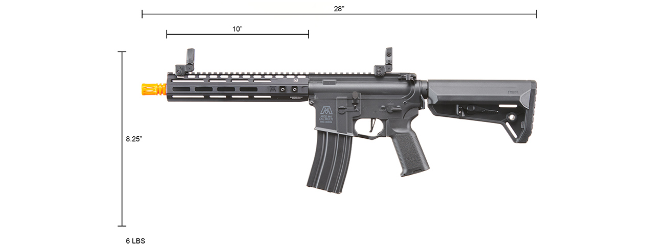 BG Defense Type-A MK2 10" Gen 3 AEG Rifle by Lancer Tactical - (Black)