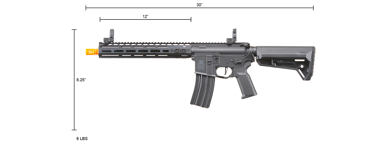 BG Defense Type-A MK2 12" Gen 2 AEG Rifle by Lancer Tactical - (Black)