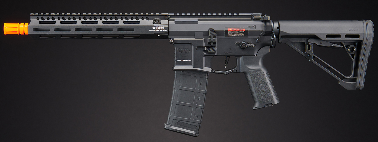 Lancer Tactical Gen 4 Predator SBR AEG w/ BCM Gunfighter 10" Rail System & Nebula II ETU (Black)