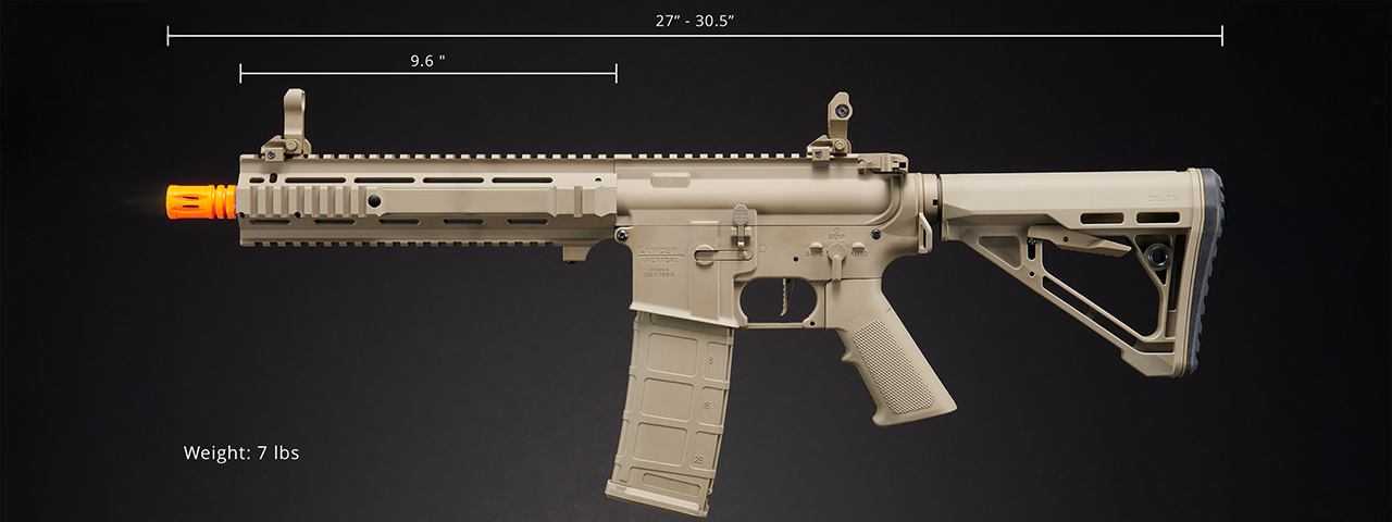 Lancer Tactical Gen 4 L119A2 M4/M16 Full Metal Airsoft Rifle - (Tan)