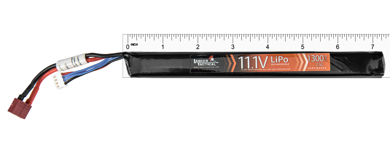 Lancer Tactical 11.1v 1300mAh 25C Lipo Battery (Deans Connector)