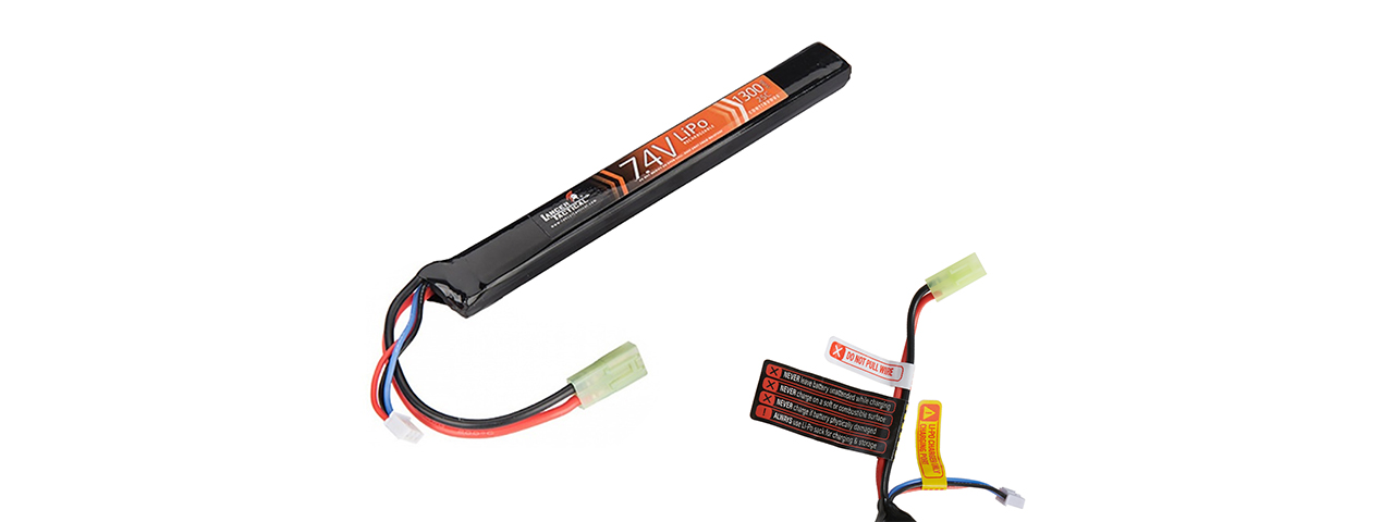 Lancer Tactical 7.4v 1300mAh 25C Long Stick Lipo Battery