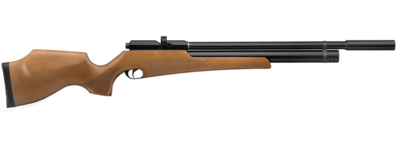 SnowPeak M16 PCP 4.5mm/5.5mm/6.35mm Caliber Air Gun - (Black/Wood)